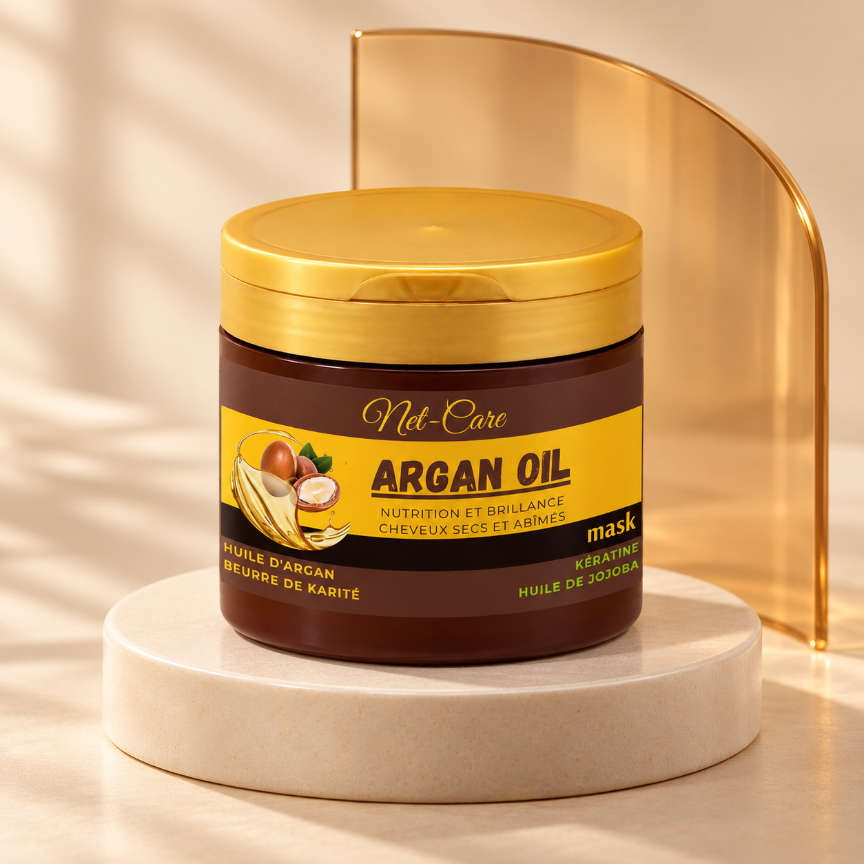 Masque Argan Oil NET CARE pour cheveux secs et abîmés